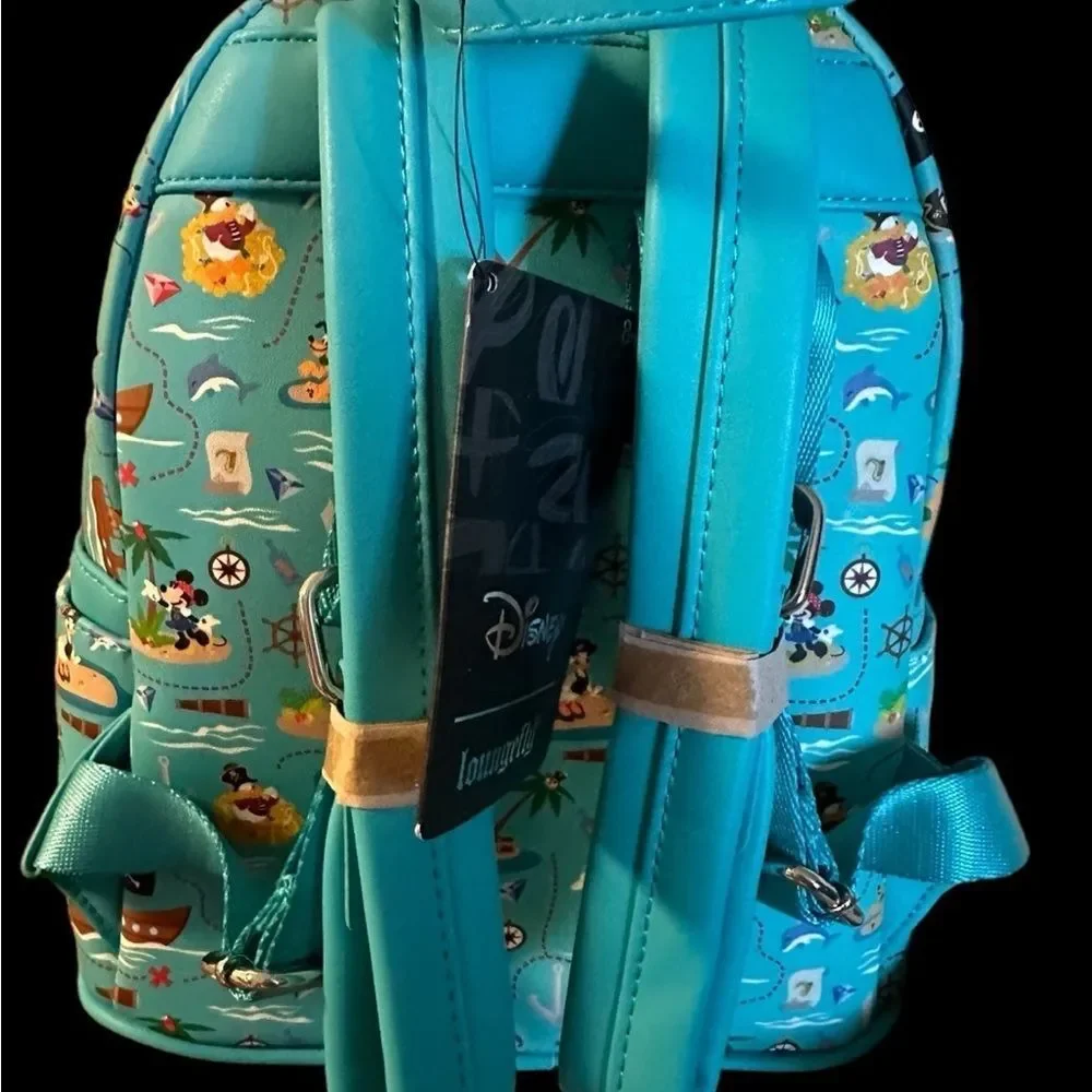 BNWT Loungefly Pirate Mickey And Friends AOP Mini Backpack - Picture 6 of 14